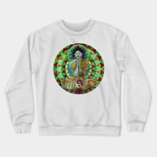 Serenity Buddha free-hand mandala Crewneck Sweatshirt